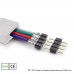 Conector 4 Pin con Cable Redondo para Tiras LED RGB 33 cm